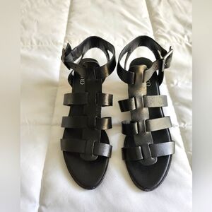 Franco Sarto Black Gadiator Deena Sandals